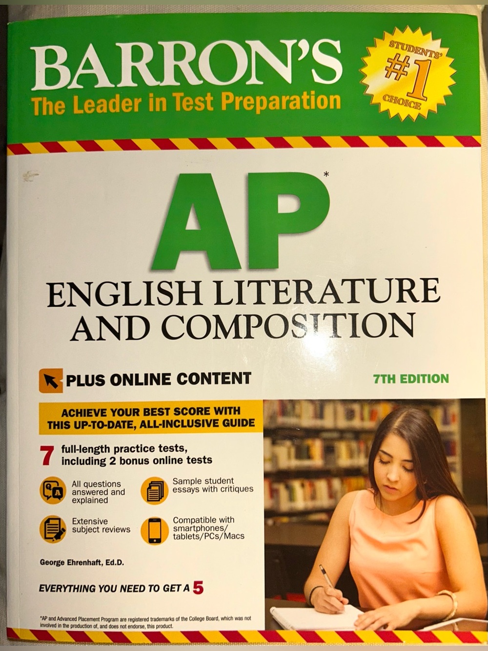 Barron's Test Prep AP English Literature and Composition 7th Ed. 2018 Paperback